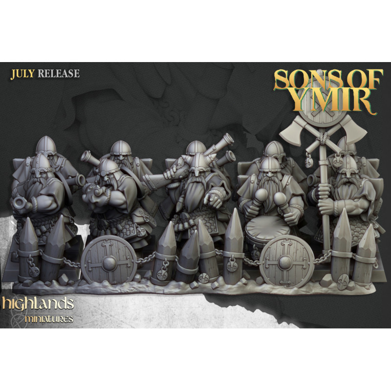 Higlands Miniatures 3D-Arquebusiers nains