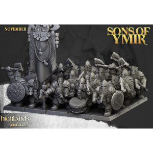 Higlands Miniatures 3D-Huscarls nains