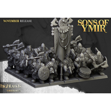 Higlands Miniatures 3D-Huscarls nains