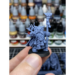 Higlands Miniatures 3D-Heros nain Prêtre des runes avec éclair (2)