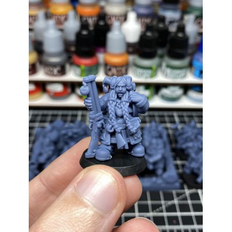 Higlands Miniatures 3D-Heros nain femme ingénieur