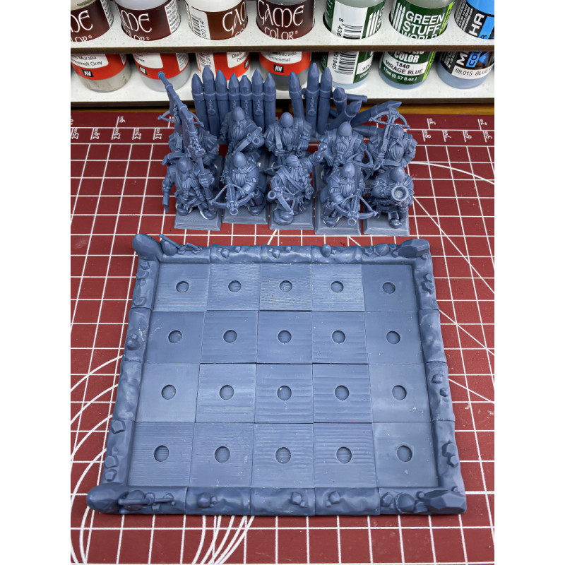 Higlands Miniatures 3D-Plateau de mouvement thème Nains