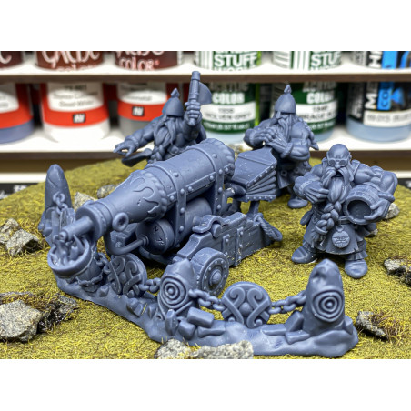 Higlands Miniatures 3D-Canon à flammes nain
