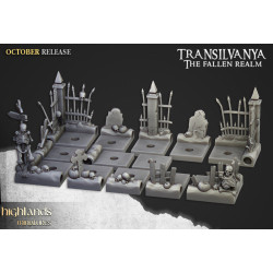 Higland Miniature Transilvanya - Plateau de mouvement thème Morts vivants (2)