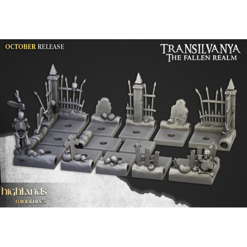 Higland Miniature Transilvanya - Plateau de mouvement thème Morts vivants