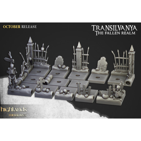 Higland Miniature Transilvanya - Plateau de mouvement thème Morts vivants