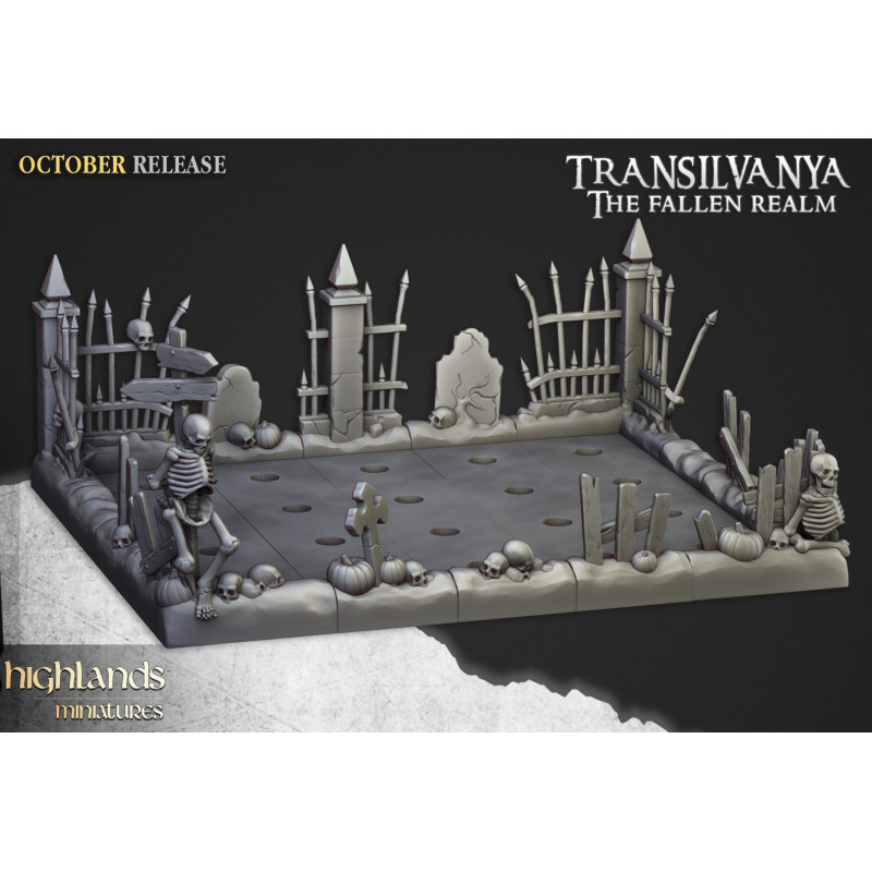Higland Miniature Transilvanya - Plateau de mouvement thème Morts vivants