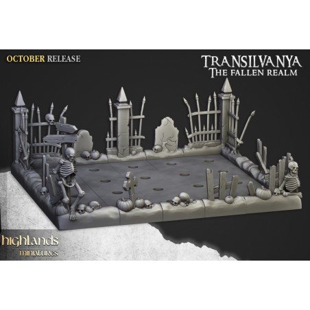 Higland Miniature Transilvanya - Plateau de mouvement thème Morts vivants