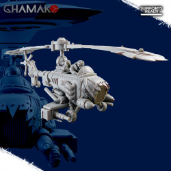 Figurine 3D Résine  pour jeux de figurines Helicorkpters Squad  (2)