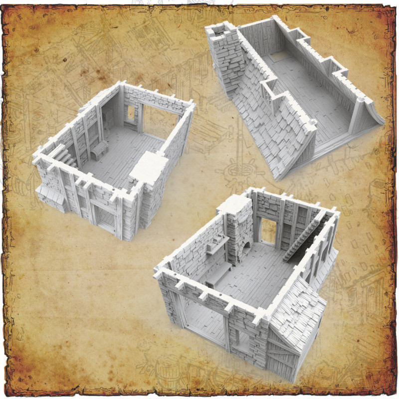 Décors modulaires 28/32 mm – 3D Layered Scenery – Filament

