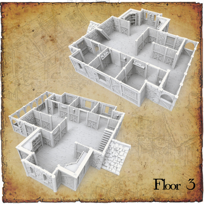 Décors modulaires 28/32 mm – 3D Layered Scenery – Filament

