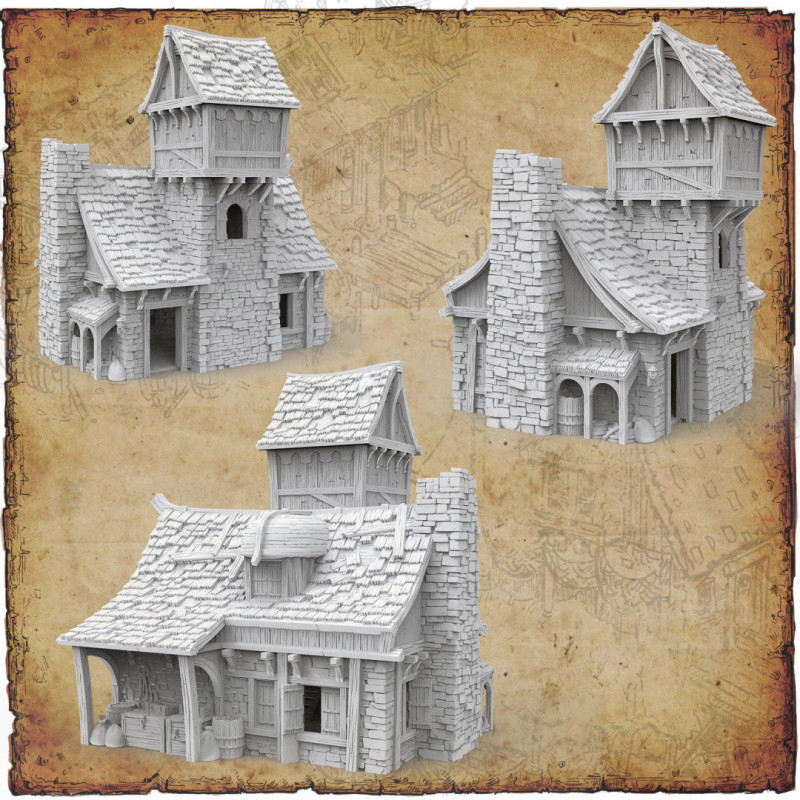 Décors modulaires 28/32 mm – 3D Layered Scenery – Filament

