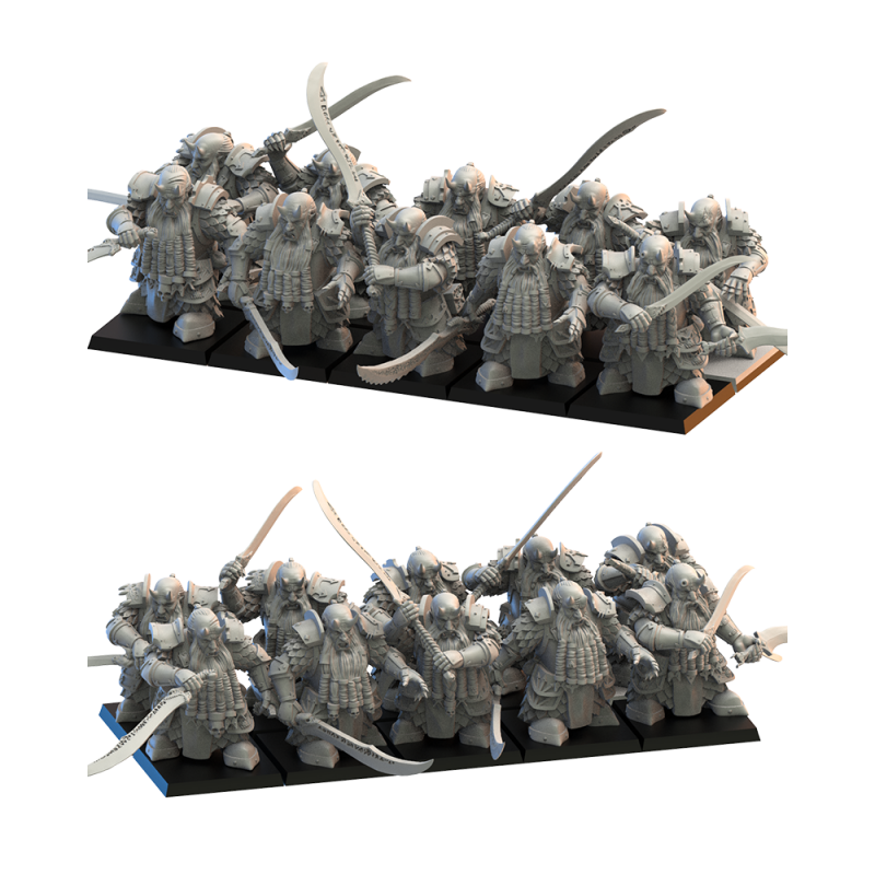 Figurines Nains du chaos imprimées en 3D