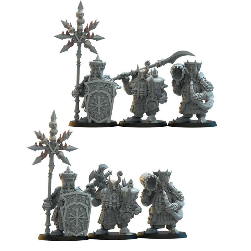 Figurines Nains du chaos imprimées en 3D