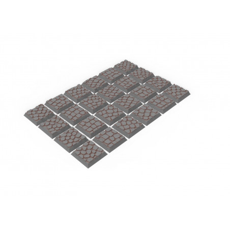 Impréssion 3D Proxywars Socles carrés texture pavés 
