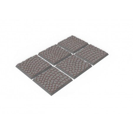 Impréssion 3D Proxywars Socles carrés texture pavés 