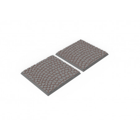 Impréssion 3D Proxywars Socles carrés texture pavés 