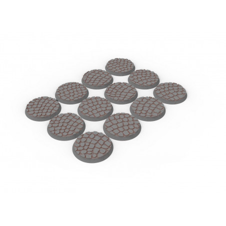 Impréssion 3D Proxywars Socles Ronds/Ovales texture pavés 