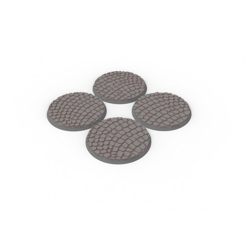 Impréssion 3D Proxywars Socles Ronds/Ovales texture pavés 