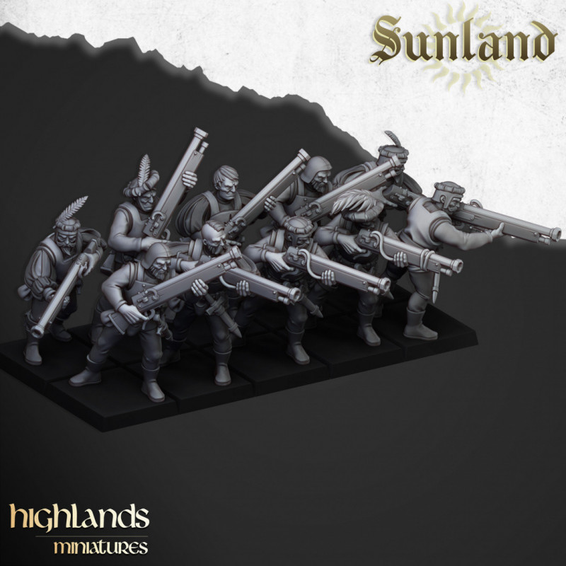 Higland Miniature Sunland - ArquebusiersHigland Miniature Sunland - Arquebusiers
