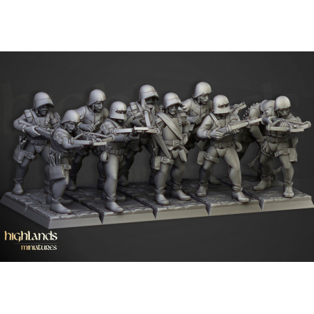 Higland Miniature Sunland - Arbalétriers MiliciensHigland Miniature Sunland - Arbalétriers Miliciens