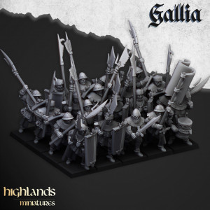 Higland miniatures Gallia - Hommes d'armes   