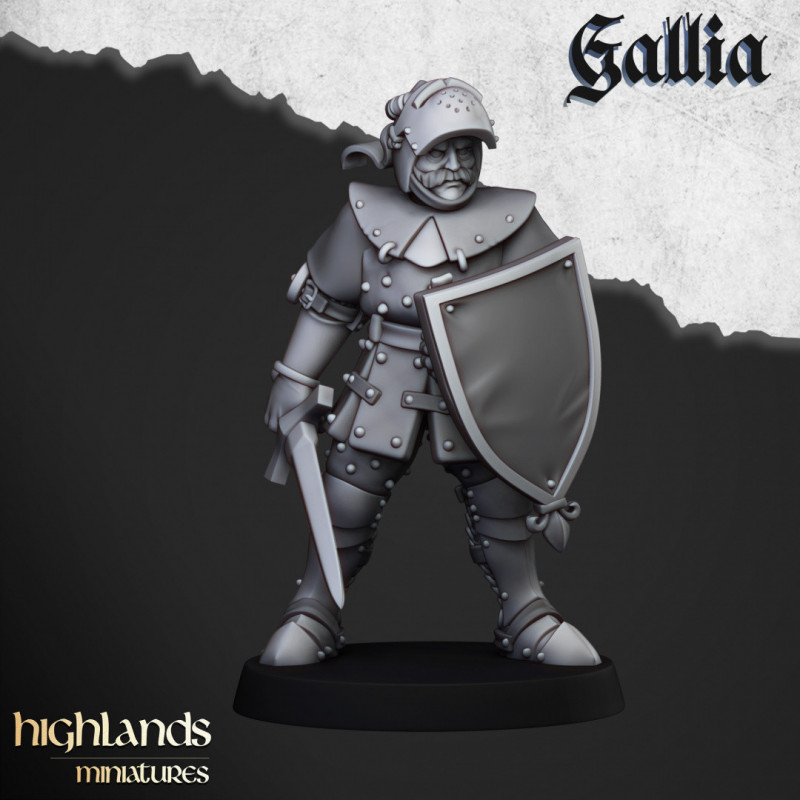 Higland miniatures Gallia - Chevaliers à pieds   
