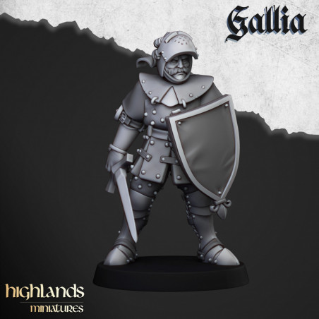 Higland miniatures Gallia - Chevaliers à pieds   