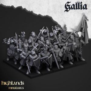 Higland miniatures Gallia - Chevaliers à pieds   