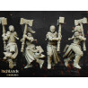 Higland miniatures Gallia - Chevaliers femmes à pieds   