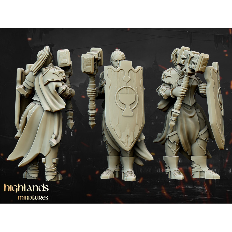 Higland miniatures Gallia - Chevaliers femmes à pieds   