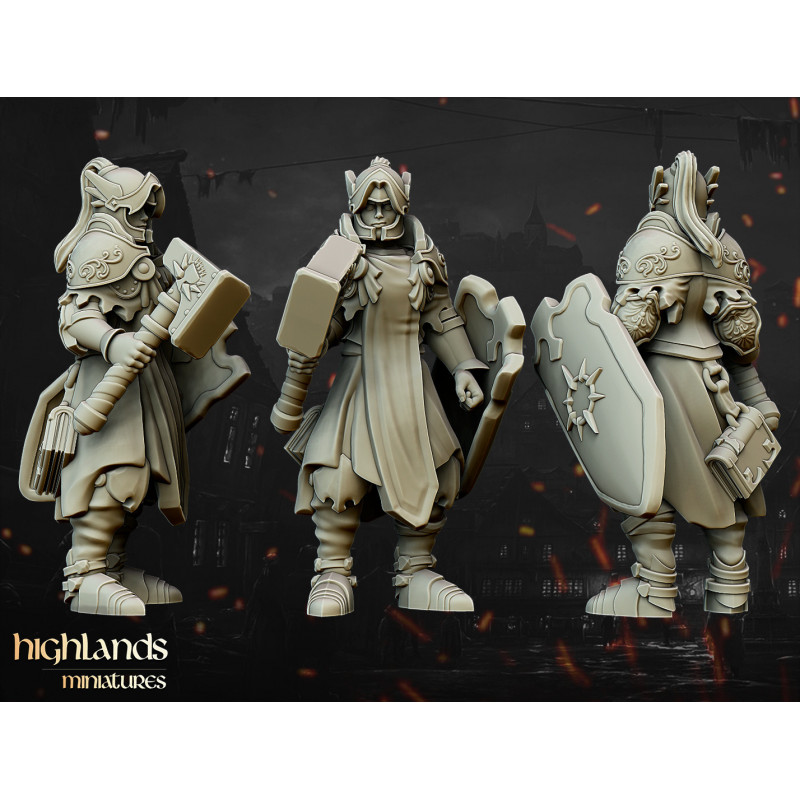 Higland miniatures Gallia - Chevaliers femmes à pieds   