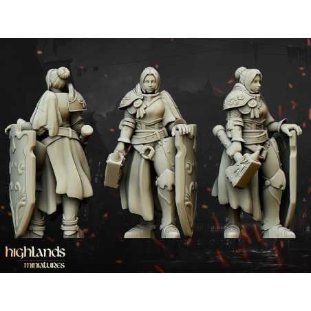 Higland miniatures Gallia - Chevaliers femmes à pieds   