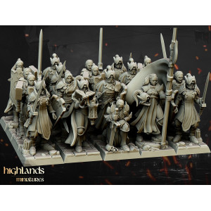 Higland miniatures Gallia - Chevaliers femmes à pieds   