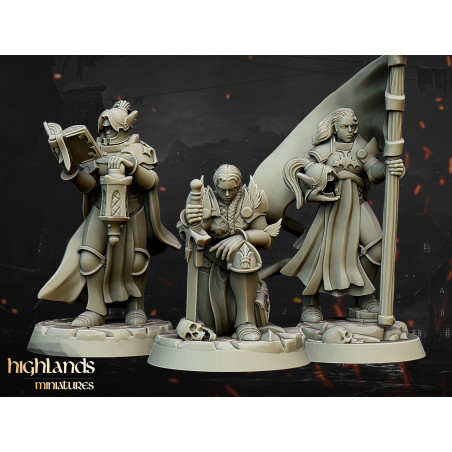 Higland miniatures Gallia - Chevaliers femmes à pieds   