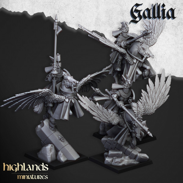 Higland miniatures Gallia - Cavaliers pégases   