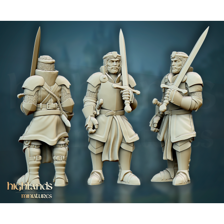 Higland miniatures Gallia - Chevaliers de la quête à pieds   