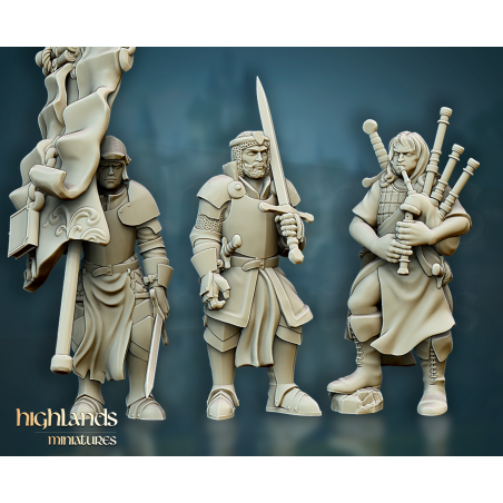 Higland miniatures Gallia - Chevaliers de la quête à pieds   