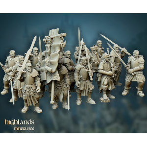 Higland miniatures Gallia - Chevaliers de la quête à pieds   