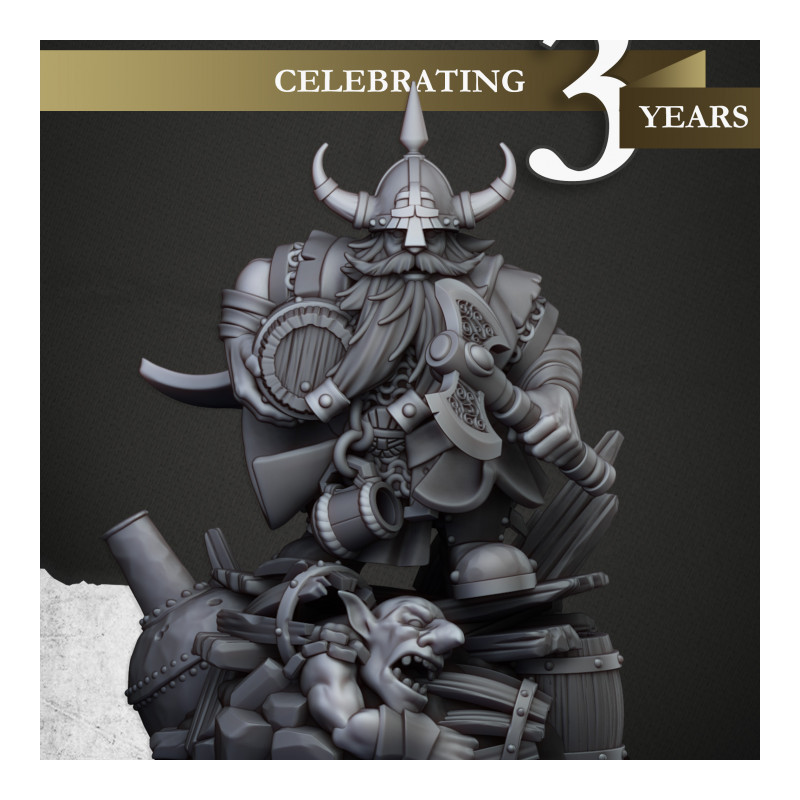 Higlands Miniatures 3D-Heros nain Maitre brasseur  