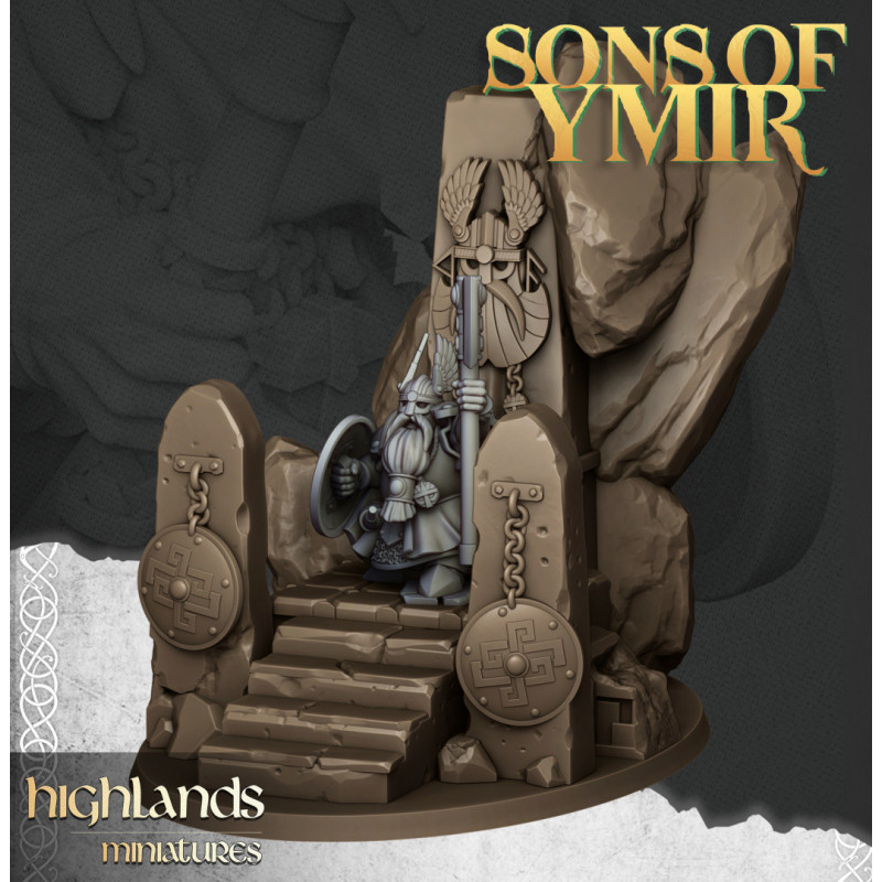 Higlands Miniatures 3D-Heros nain Lance   