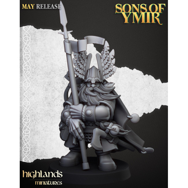 Higlands Miniatures 3D-Heros nain Lance  