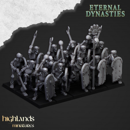 Higland Miniatures-Eternal Dynasties-Lanciers squelettes    Higland Miniatures-Eternal Dynasties-Lanciers squelettes