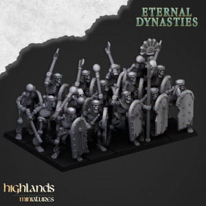 Higland Miniatures-Eternal Dynasties-Guerriers squelettes