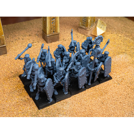 Eternal Dynasties - Highlands Miniatures : Légions de Morts-Vivants des sables pour Wargames Épiques