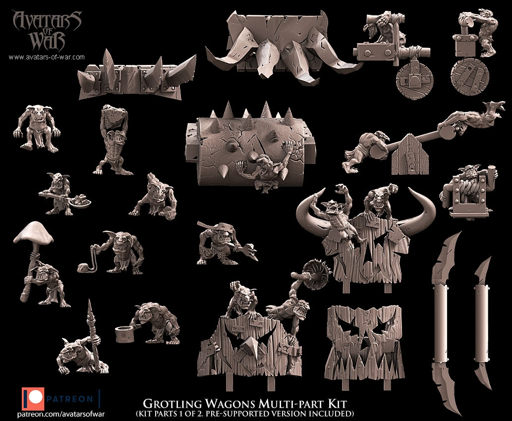 Orchi E Goblin Carrello A Pompa In Kit - Picture 14 of 30