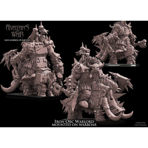 Avatars Of War 3D Printed miniature Chaman orque sur sanglier  