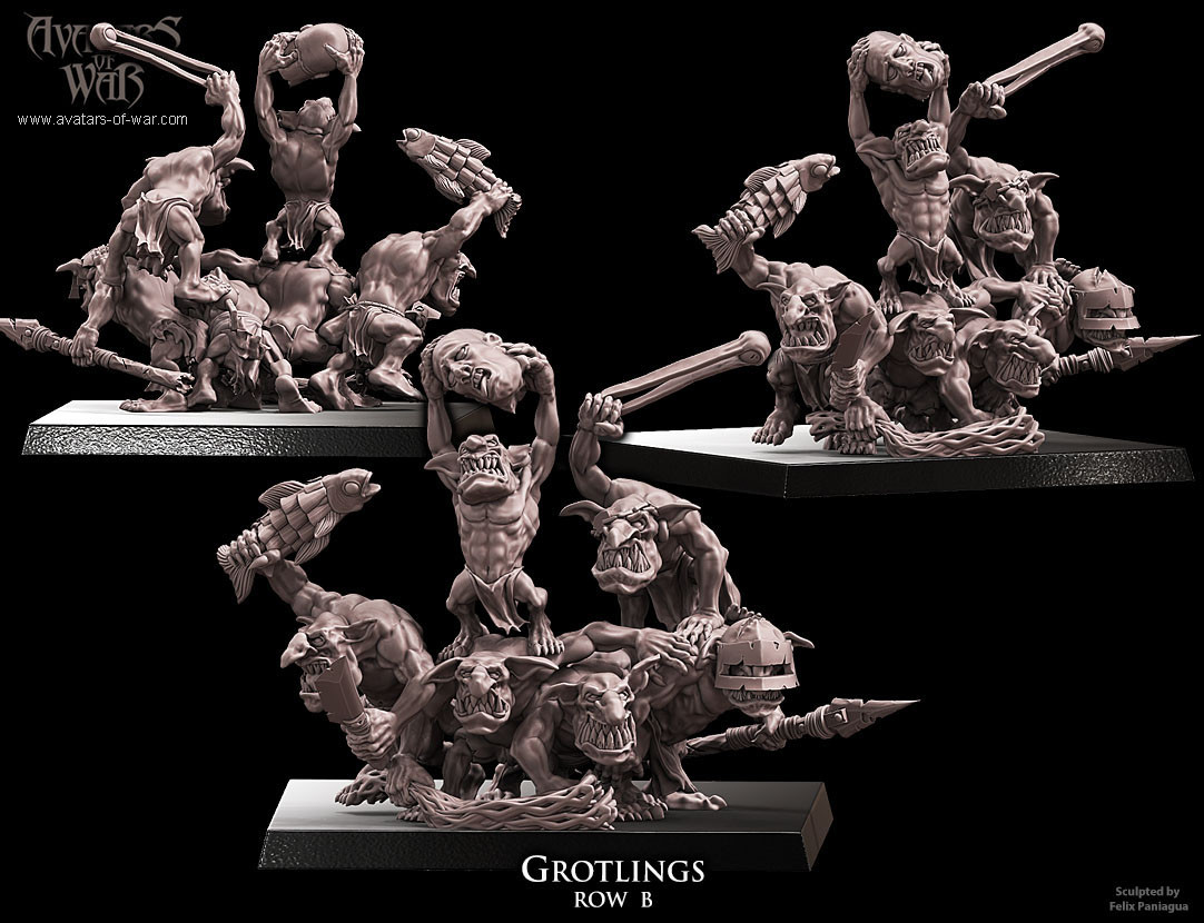 Orcos Y Duendes - Bases De Grotlings - Picture 10 of 11