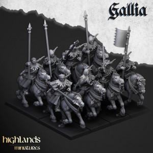 Higland miniatures Gallia - Ecuyers à cheval