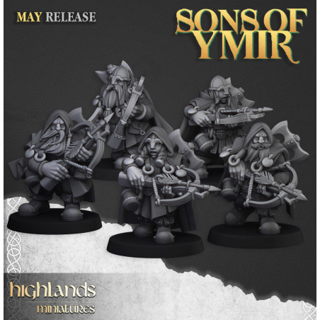 Higlands Miniatures 3D-Rangers Nains (toutes options d'armes)   